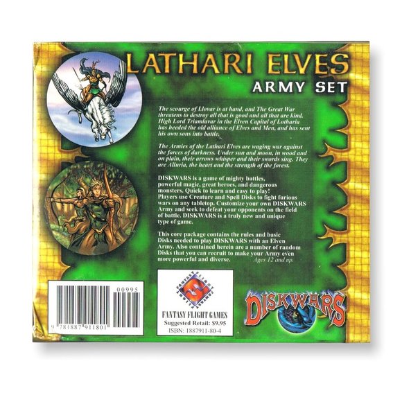 🍃2/$20🍃Fantasy Flight Games Diskwars: Lathari Elves Army Set (SEALED) - Picture 3 of 4
